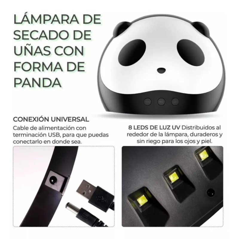 EGTMA Lámpara Secadora De Uñas En Forma De Panda 8