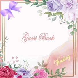 Wedding Guest Book: Rose Gold, Wedding Decorations for Reception, Alternative, Congratulations Card