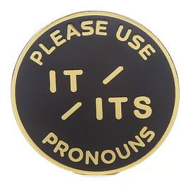 It Its Pronoun Brooch Button Non-Binary Badge Enamel Lapel Pin - NB Pride Genderqueer Gender Identity Pin