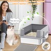 ReliGow XXL Stainless Steel Cat Litter Box High Sides with
