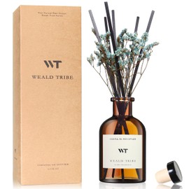 WEALD TRIBE Reed Diffuser Set for Bathroom Decor, Sticks Diffuser with Essential Oils Included | Ocean Scent 4.0 fl oz Fragrance Oil | Defusers for Home Living Room Shelf Decor Apartment Essentials