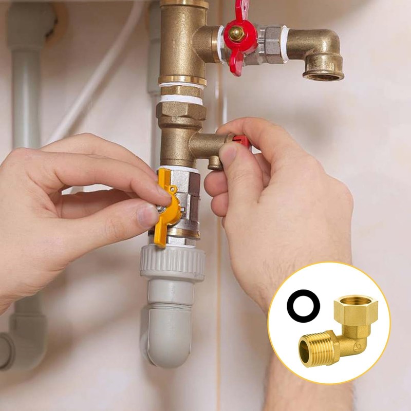 PARFCO Brass movable screw connection 1/2 inch, 2 pieces screw