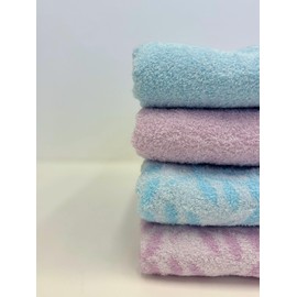 Hayashi FN204205 Face Towel, Approx. 13.4 x 31.5 inches (34 x 80 cm), Made in Japan, Imabari Towel, Round Color, Purple