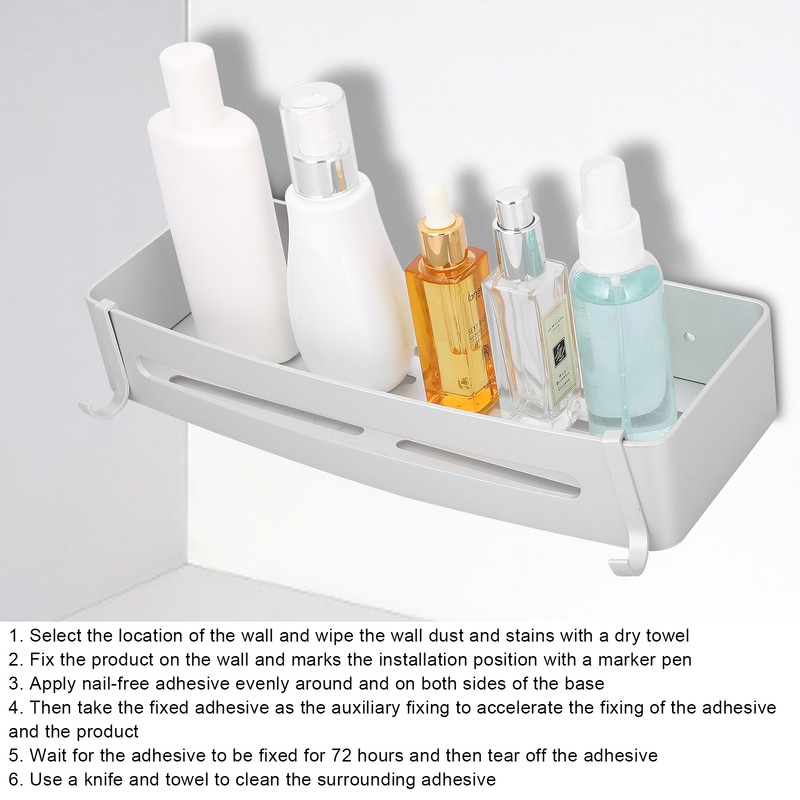 Wall Storage Rack Aluminum Corner Shower Caddies Wall Mounted Bathroom