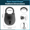 SDTC Tech 2pcs Mini Antique Padlock Retro Vintage Style Bear