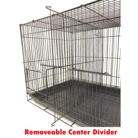 Mcage 30" Large Aviary Breeding Finch Canary Parakeet Flight Bird Cage Center Divider