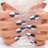 Sethexy Colour Gradient Nails Press Chess Board Handmade Long Coffin