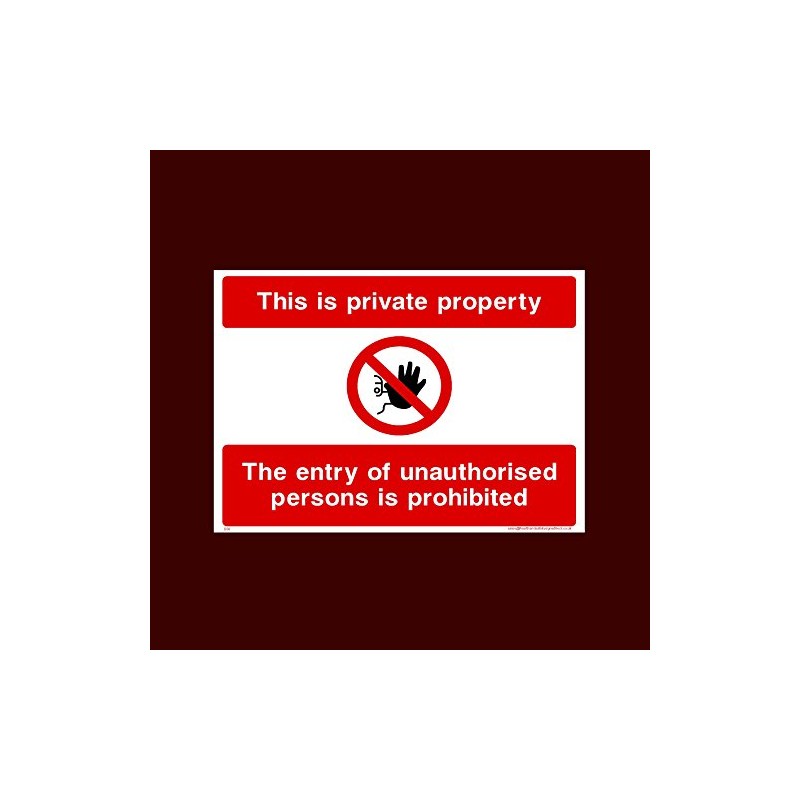 This is private property Plastic Sign (S56) - CCTV, Security,