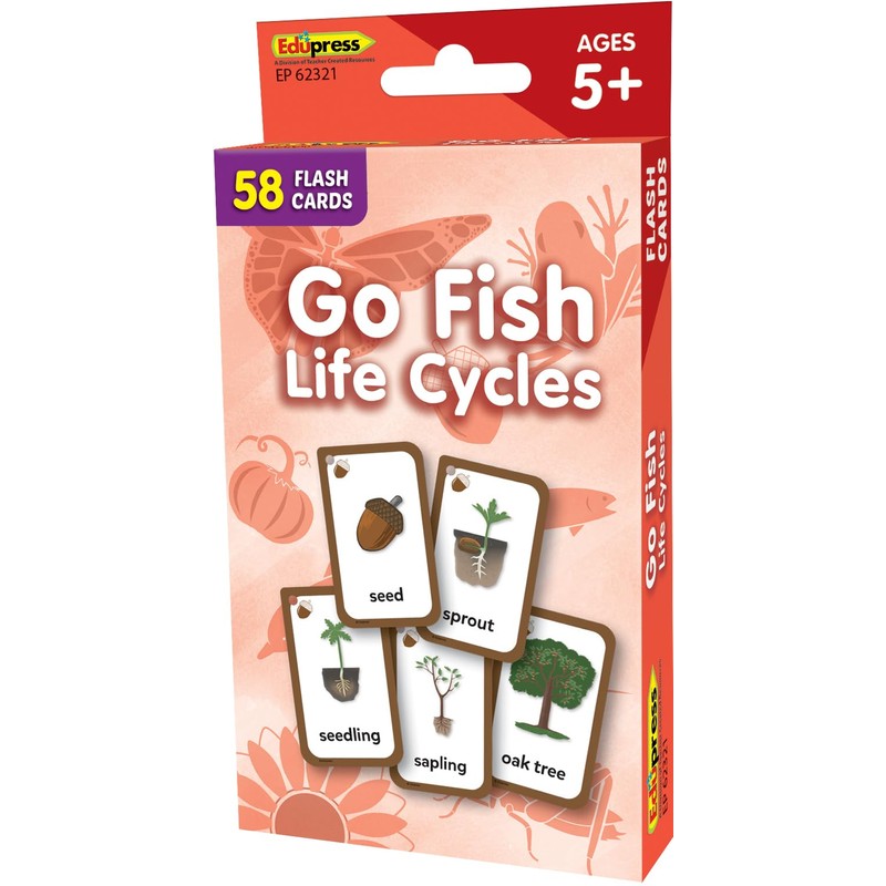 Edupress Go Fish: Life Cycles Flash Cards (EP62321)