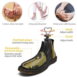 CuteHome Shoe Stretcher Women Men,Boot Stretcher with Shoe Expander Widener to Stretch Length Width（1 piece, S