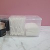 2-piece transparent cotton pad case, cotton pad, cotton swab organizer, 3ea