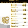Siptenk 228PCS Brass Compression Sleeves Ferrules for Tube OD 1/2"