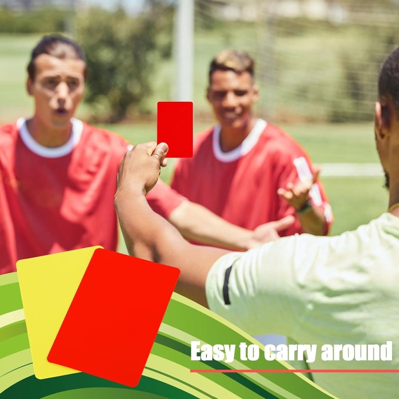 MOYWYCNO 2 Piece Football Referee Set with Red, Yellow Card,