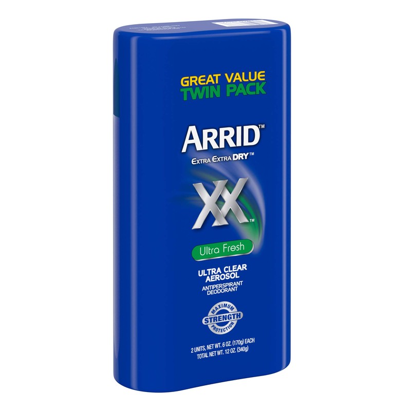 Arrid XX Extra Extra Dry Ultra Clear Aerosol Antiperspirant Deodorant,