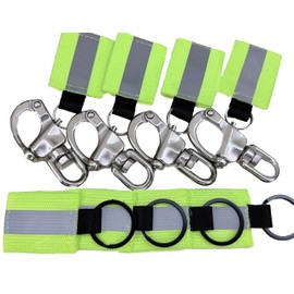 Swivel Buckle Shackle, Firefighter Quick Release Shackle, Reflective Zipper Puller, Marine Sailboat Shackle Quick Release for Sailboat Rigging SCBA Mask Halyard Emergency Buckle Jib Clip