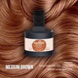 Koloret Root Touch Up Powder– Medium Brown Powder for Women & Men, Instant Root Cover Up for Gray Coverage, Hairline Concealer for Thinning Hair & Bald Spots, Water-Resistant & Smudge-Proof, 4g