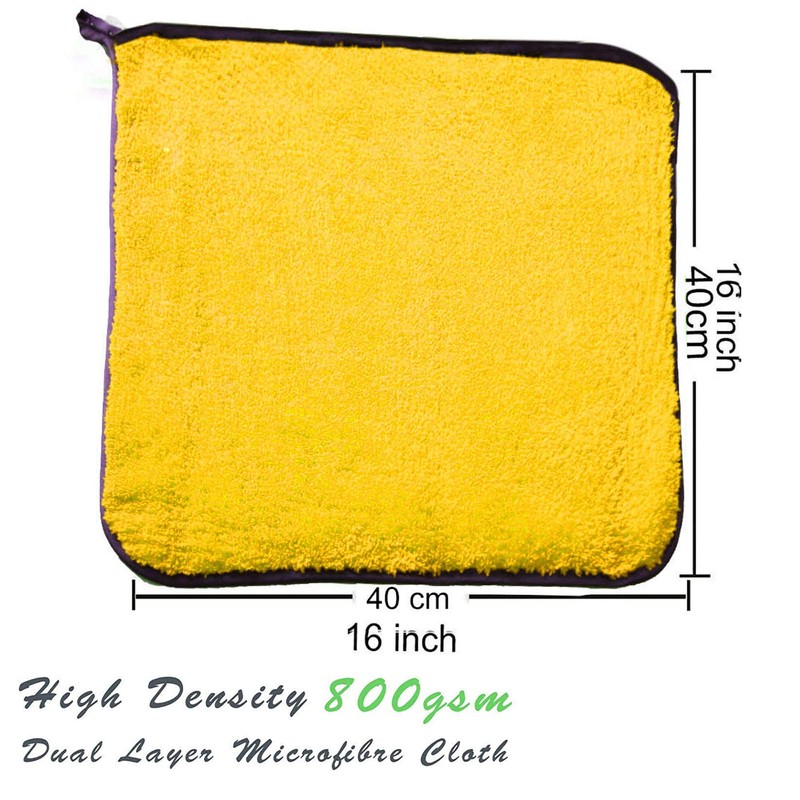 Towelogy Microfibre Car Cleaning Cloths 800gsm High Density CHEMICAL FREE