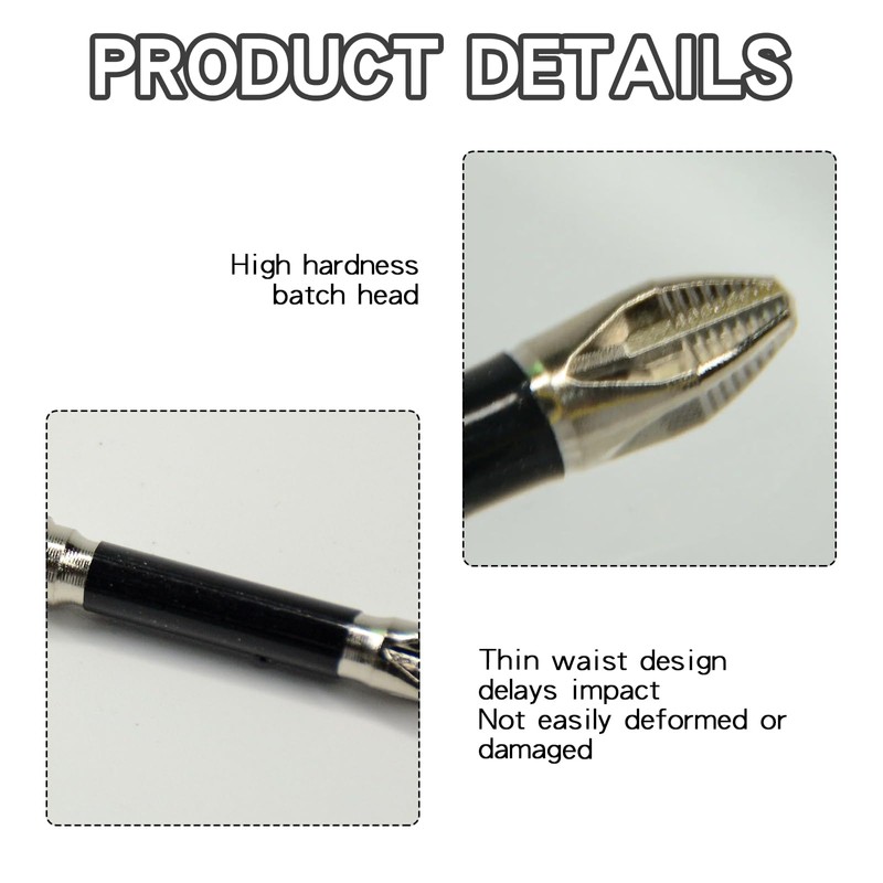 JIEHU 6 Pcs Magnetic Slip Screwdriver Bits, Magnetic Screwdriver Drill