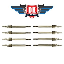 Set of 8 Glow Plugs - Compatible with 2004-2007 Ford 6.0 Powerstroke F350 F250 Excursion - DK Engine Parts