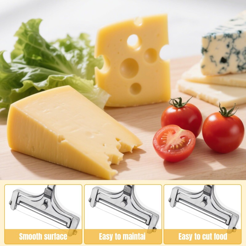 Stainless Steel Wire Cheese Slicer with 4 Extra Wires Cheese