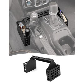 Hoolcar Center Console Gear Shift Organizer Tray Compatible with Jeep Wrangler JL/JLU 2018-2024 & Jeep Gladiator JT Truck 2020-2023 Storage Box, Interior Accessories, Black