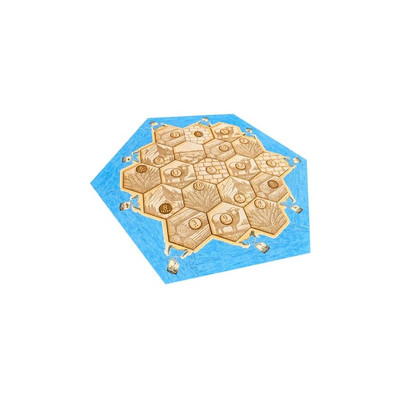 Resource Hexes/Tiles | Laser Etched Natural Wood | compatible with