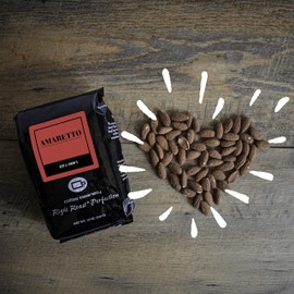 Amaretto Flavored Coffee, Specialty Arabica Coffee, Medium Roast, 12 ounce, Coarse