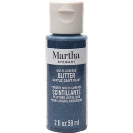 Martha Stewart Crafts Multi-Surface Glitter Acrylic Craft Paint, 2 oz, NIGHT SKY