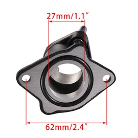 WOOSTAR 27mm Intake Manifold Pipe Oblique Replacement for CG 125cc 150cc 200cc Vertical Engine Roketa Sunl BMS JCL Jetmoto ATV 4 Wheeler Quad Dirt Pit Bike Go Kart