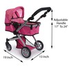 fash n kolor Foldable Pram for Baby Doll with Polka