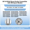 Upgraded W11418244 Range Knobs Compatible with Whirlpool Gas Stove Knob