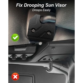 Qnbes 2 Pcs Sun Visor Repair Kit Fit for Dodge RAM 1500 Trucks 2019 2020 2021 2022 2023, Aluminum Black Sun Visor Clip Fix, Truck Visor Clip Fix Kit