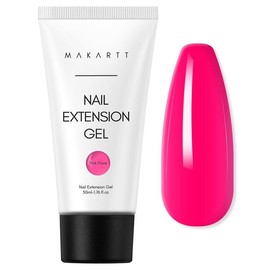 Makartt Poly Nail Gel-50ML Gel Builder-Dazzling Pink Color for Nail Extension Strengthener 3D Diy,Resistent Hard Gel Manicure Nail Art Home-Pink Flare Nail Care Nail Polish Salon Flawless:_Pink Flare