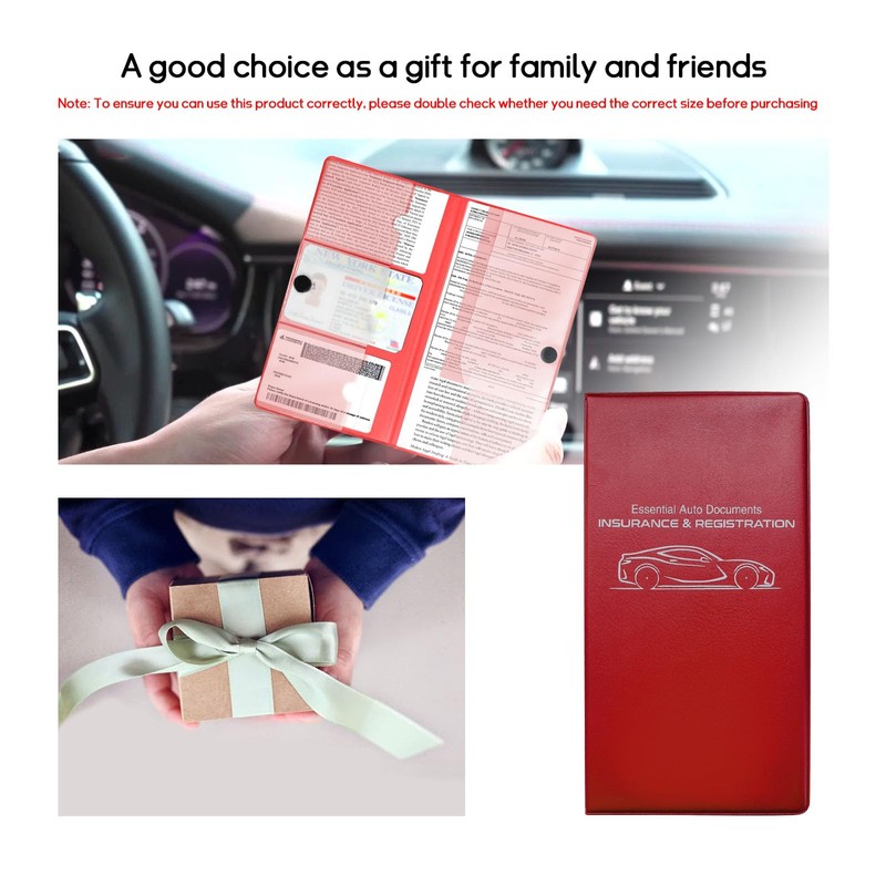 Dickno Car Registration and Insurance Holder, 10.39''×9.56'' Essential Auto Card