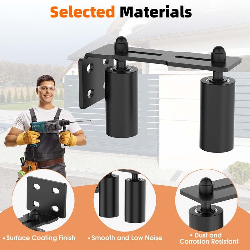 MeBantoo Heavy Duty Sliding Gate Guide Roller Hardware Kit, 4"