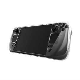 Steam Deck Case for LCD/OLED TPU Protective Crystal Clear Case Cover for Steam Deck Precision Molded Anti-Slip Hard Case Cover for Steam Console Ergonomic Grip Lightweight Durable