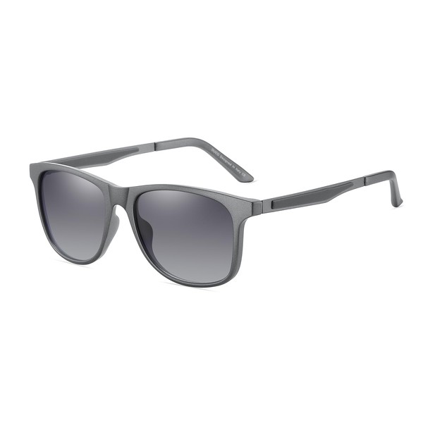 DUCO Men's and Women's Polarised Square Sunglasses with Gradient Lens