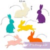 Papierdrachen Pack of 12 Felt Easter Pendants - Rabbit Motif