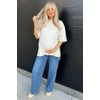 PinkBlush Blue Wide Leg Maternity Jeans