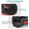 Victgoal Bike Helmet Goggles Visor Strong Magnetic Eye Shield (Black)