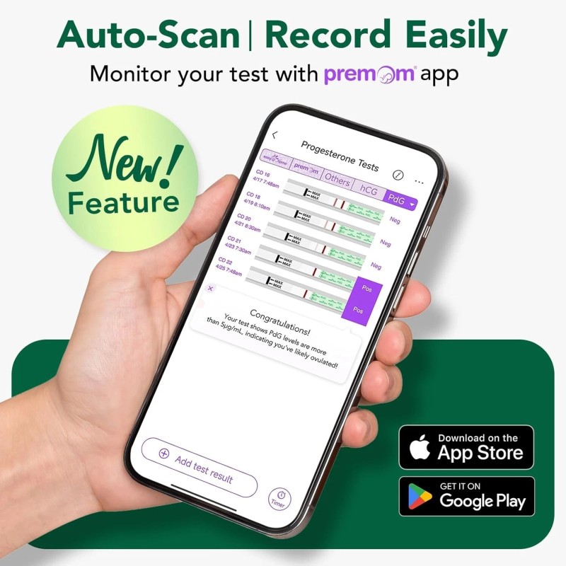 Easy@Home PdG Ovulation Test Strips – 5 Count, Hormone Tracking