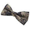 Bowties.jp ul00657 Paisley Brown Bow Tie & Pocket Square Set,