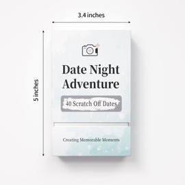 40 Date Night Ideas - Date Night Games - 40 Scratch Off Dates, Fun & Adventurous Date Night, Scratch Off Card Game With Exciting Ideas For Couples, Newly Wed, boyfriend and girlfriend