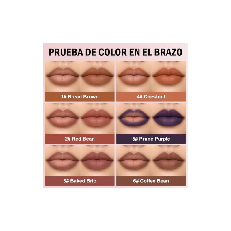 Erinde Lápiz Perfilador de Labios Cremosa Mate, Larga Duración, #01
