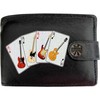 Klassek Electric Guitar Cards Rock Music Mens Wallet Real Black