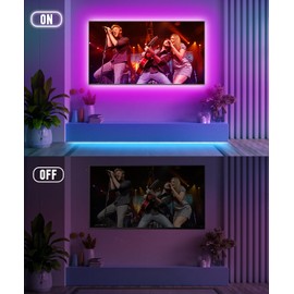 DTQJ LED Lights for TV, 16.4ft TV LED Backlight for 45-75 Inch, RGB TV Lights Behind, Music Sync Bluetooth APP and Remote Control, USB LED Strip Lights for Bedroom/Gaming