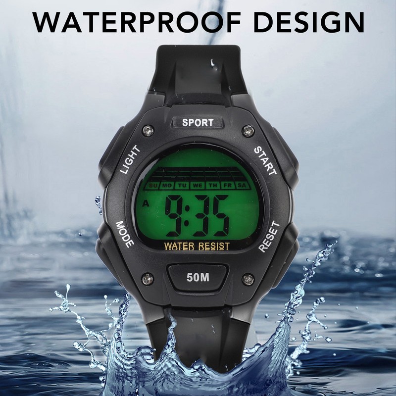 Digital Sports Watch Waterproof Fashionable Multifunctional Luminous LED Screen Watch