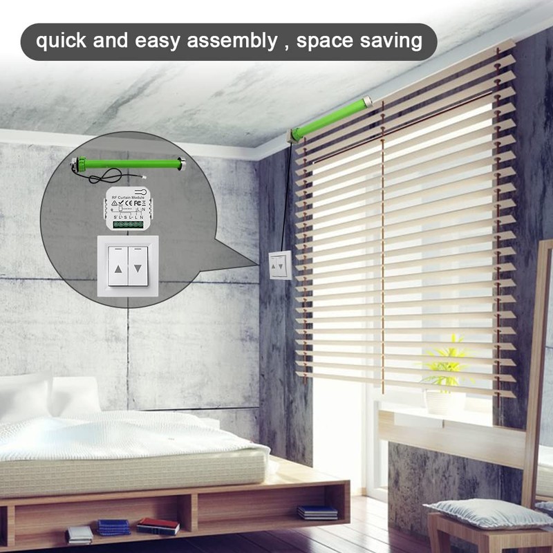 Wireless Roller Shutter Control Retrofit Set, Wireless Switch for Shutters,