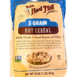Bob's Red Mill 5 Grain Rolled Hot Cereal, 16 Oz (Pack of 4)