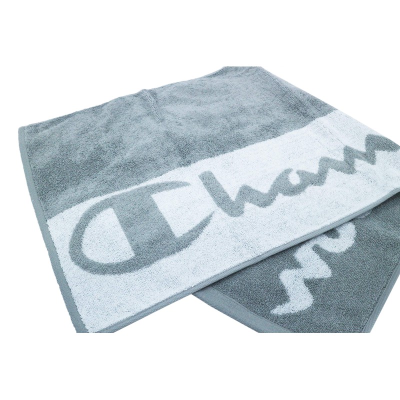 Champion 5065003400 Face Towel, Two-Tone Logo, Gray